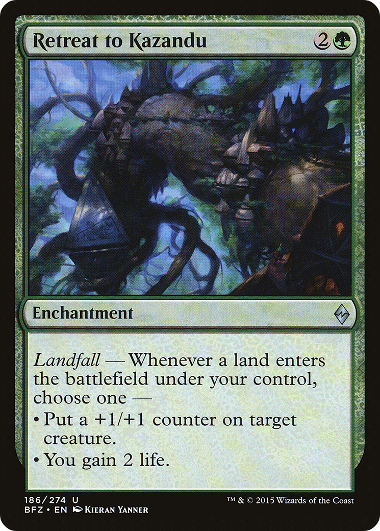 Retreat to Kazandu (BFZ-186) - Battle for Zendikar - Premium MTG Single from Wizards of the Coast - Just $0.08! Shop now at Game Crave Tournament Store
