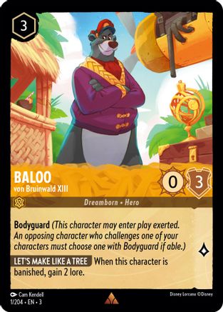 Baloo - von Bruinwald XIII (1/204) - Into the Inklands Cold Foil - Premium Lorcana Single from Into the Inklands - Just $1.42! Shop now at Game Crave Tournament Store