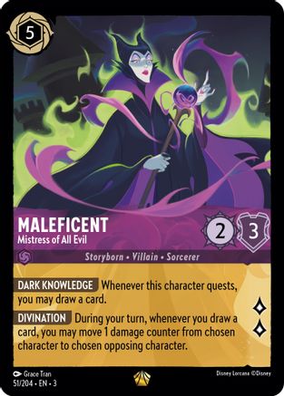 Maleficent - Mistress of All Evil (51/204) - Into the Inklands Cold Foil - Premium Lorcana Single from Into the Inklands - Just $2.41! Shop now at Game Crave Tournament Store