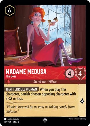 Madame Medusa - The Boss (112//204) - Into the Inklands - Premium Lorcana Single from Into the Inklands - Just $0.25! Shop now at Game Crave Tournament Store