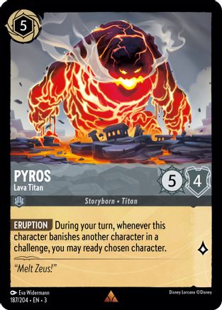 Pyros - Lava Titan (187/204) - Into the Inklands Cold Foil - Premium Lorcana Single from Into the Inklands - Just $0.73! Shop now at Game Crave Tournament Store