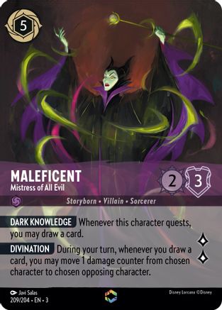 Maleficent - Mistress of All Evil (Alternate Art) (209/204) - Into the Inklands Holofoil - Premium Lorcana Single from Into the Inklands - Just $131.36! Shop now at Game Crave Tournament Store