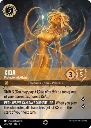 Kida - Protector of Atlantis (Alternate Art) (206/204) - Into the Inklands Holofoil - Premium Lorcana Single from Into the Inklands - Just $78.66! Shop now at Game Crave Tournament Store