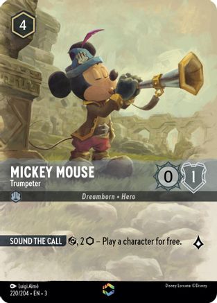 Mickey Mouse -Trumpeter (Alternate Art) (220/204) - Into the Inklands Holofoil - Premium Lorcana Single from Into the Inklands - Just $133.28! Shop now at Game Crave Tournament Store