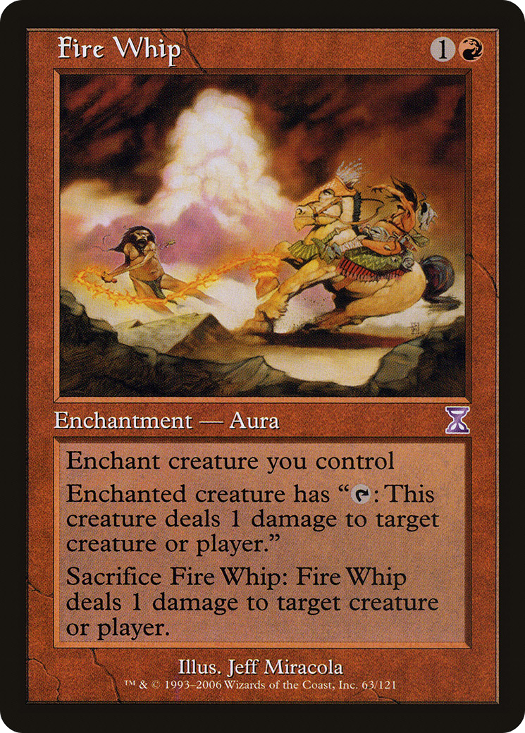 Fire Whip (TSB-063) - Time Spiral Timeshifted Foil - Premium MTG Single from Wizards of the Coast - Just $0.36! Shop now at Game Crave Tournament Store