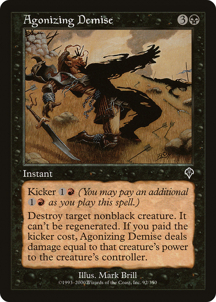 Agonizing Demise (INV-092) - Invasion Foil - Premium MTG Single from Wizards of the Coast - Just $0.26! Shop now at Game Crave Tournament Store