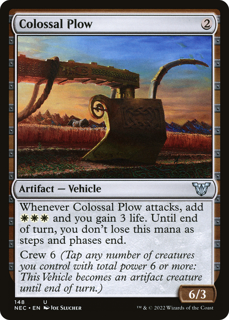 Colossal Plow (NEC-148) - Neon Dynasty Commander - Premium MTG Single from Wizards of the Coast - Just $0.08! Shop now at Game Crave Tournament Store