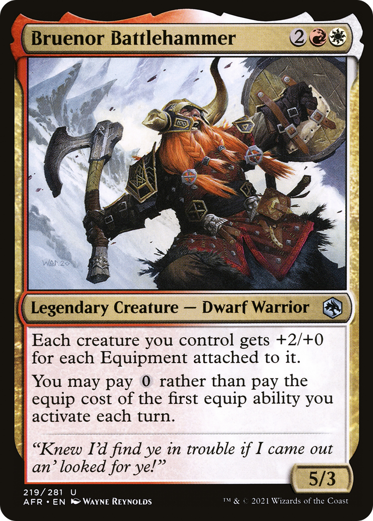 Bruenor Battlehammer (AFR-219) - Adventures in the Forgotten Realms Foil - Premium MTG Single from Wizards of the Coast - Just $0.32! Shop now at Game Crave Tournament Store