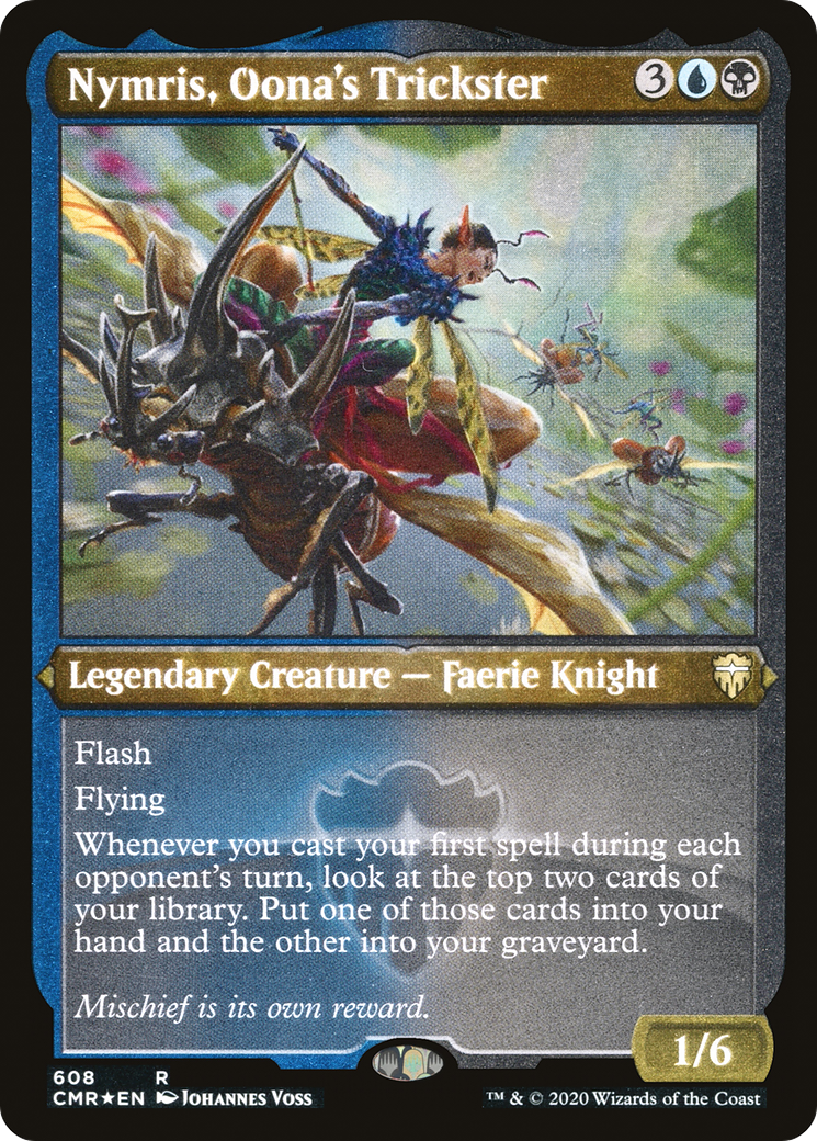 Nymris, Oona's Trickster (CMR-608) - Commander Legends Etched Foil - Premium MTG Single from Wizards of the Coast - Just $0.25! Shop now at Game Crave Tournament Store