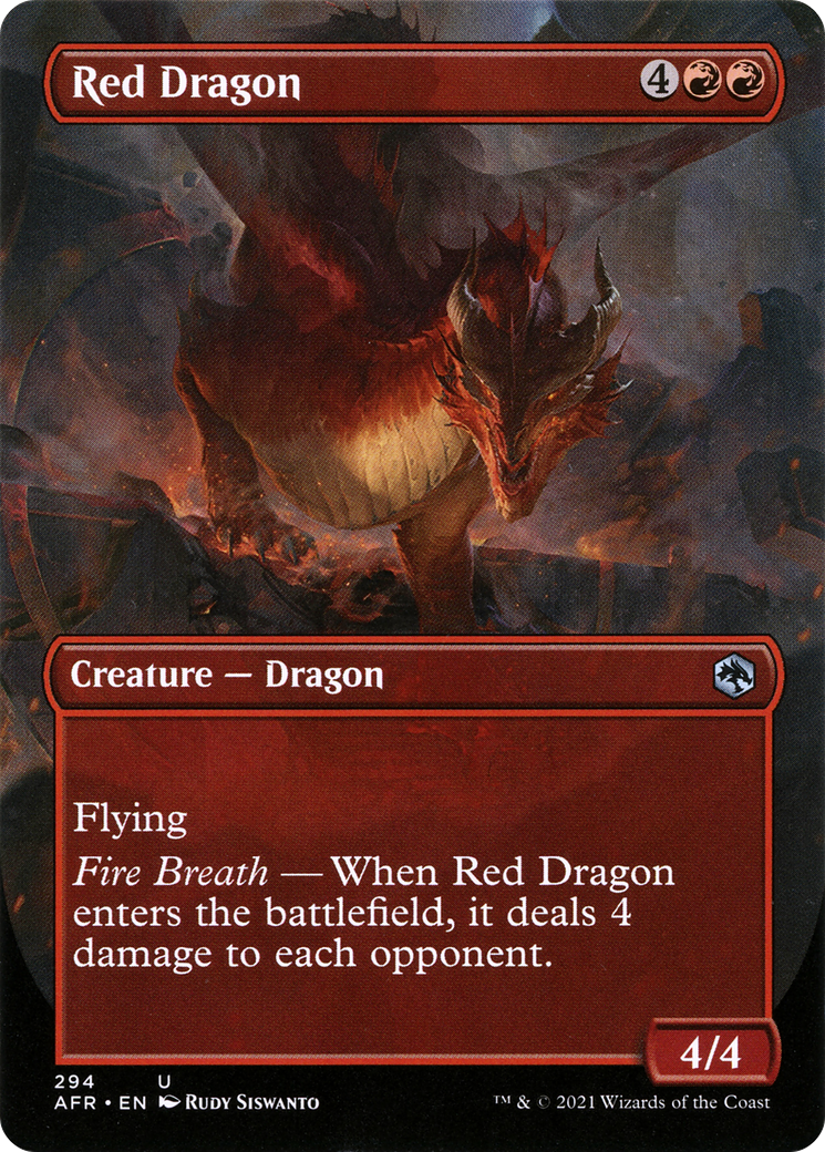 Red Dragon (AFR-294) - Adventures in the Forgotten Realms (Borderless) Foil - Premium MTG Single from Wizards of the Coast - Just $0.87! Shop now at Game Crave Tournament Store