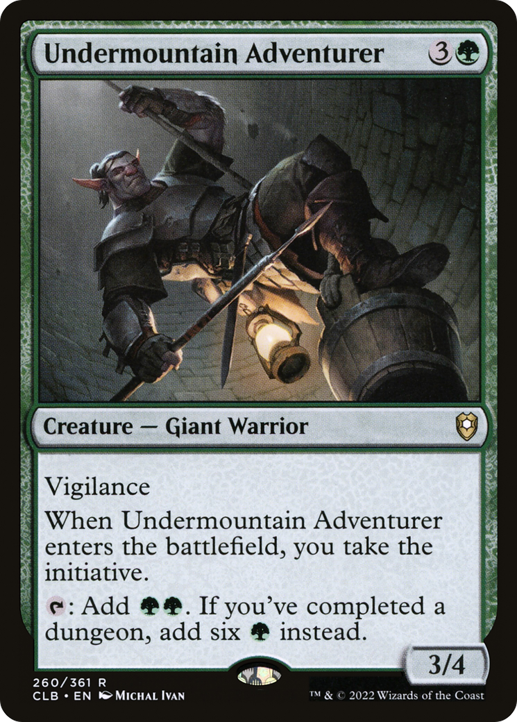 Undermountain Adventurer (CLB-260) - Commander Legends: Battle for Baldur's Gate - Premium MTG Single from Wizards of the Coast - Just $0.08! Shop now at Game Crave Tournament Store