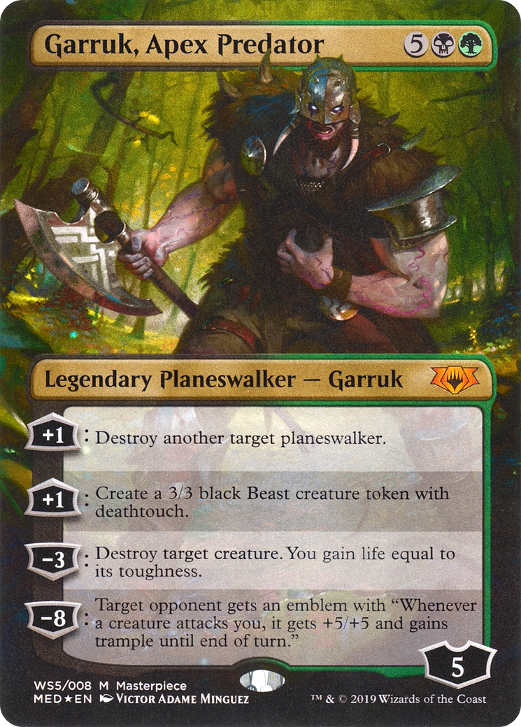 Garruk, Apex Predator (MED-WS5) - Mythic Edition (Borderless) Foil - Premium MTG Single from Wizards of the Coast - Just $5.52! Shop now at Game Crave Tournament Store