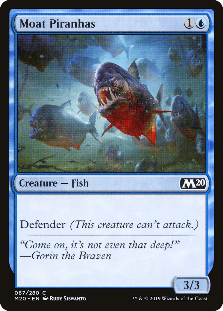Moat Piranhas (M20-067) - Core Set 2020 Foil - Premium MTG Single from Wizards of the Coast - Just $0.25! Shop now at Game Crave Tournament Store