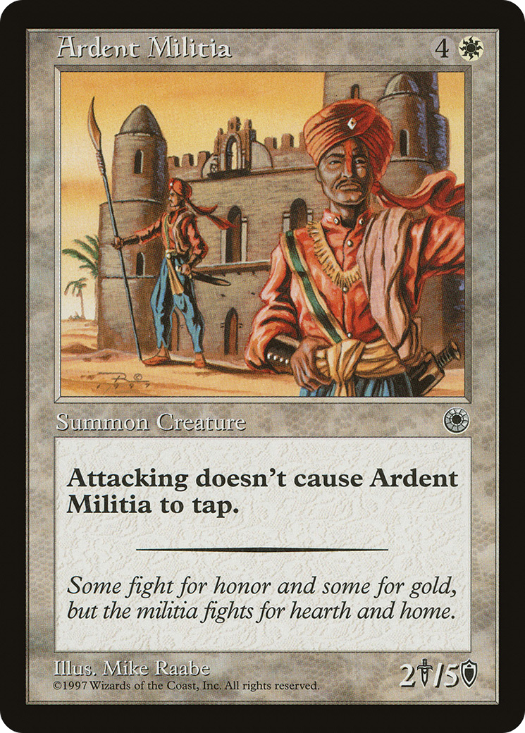 Ardent Militia (POR-004) - Portal - Premium MTG Single from Wizards of the Coast - Just $0.25! Shop now at Game Crave Tournament Store