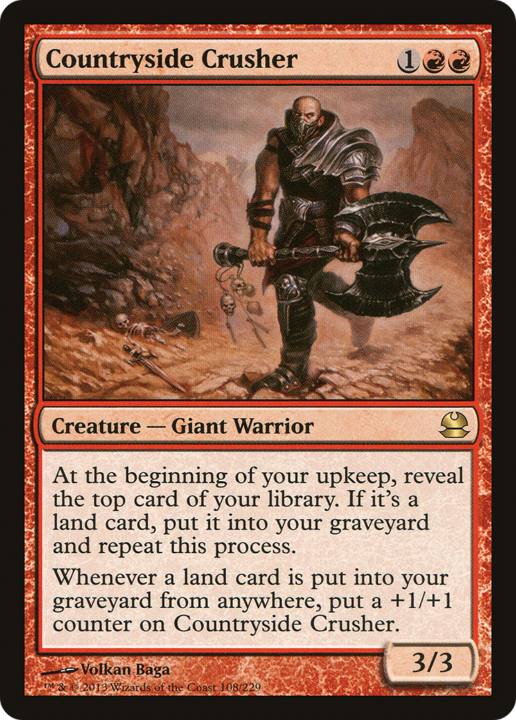 Countryside Crusher (MMA-108) - Modern Masters Foil - Premium MTG Single from Wizards of the Coast - Just $2.14! Shop now at Game Crave Tournament Store