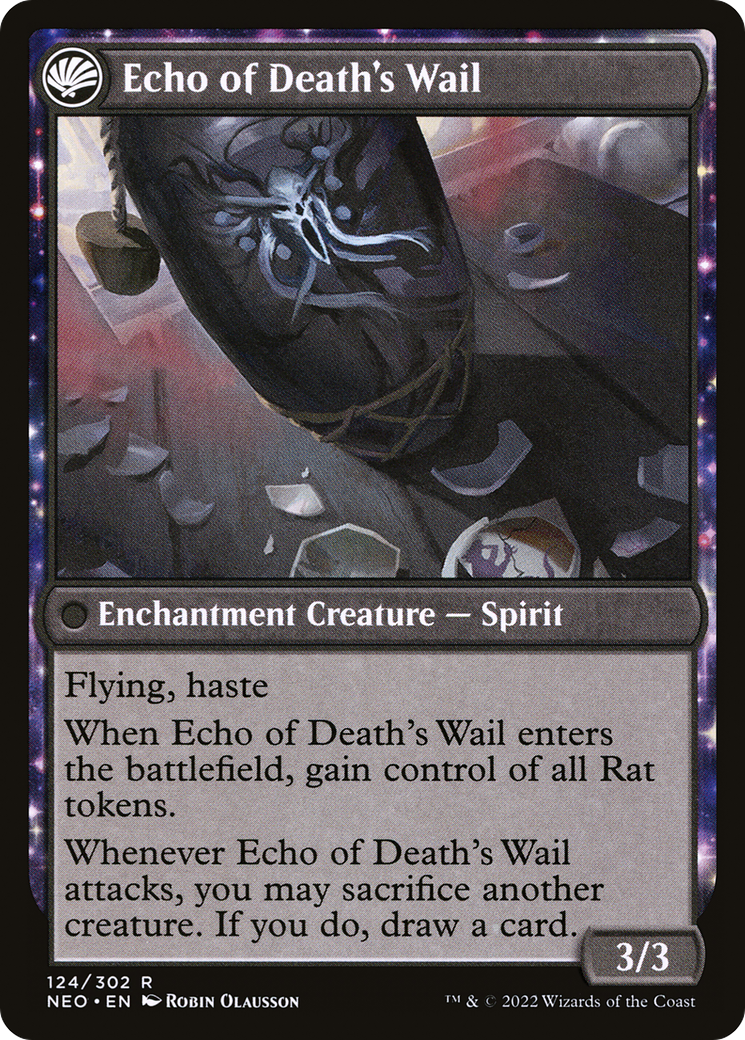 Tribute to Horobi // Echo of Death's Wail (NEO-124) - Kamigawa: Neon Dynasty: (fandfc) Foil - Premium MTG Single from Wizards of the Coast - Just $0.19! Shop now at Game Crave Tournament Store