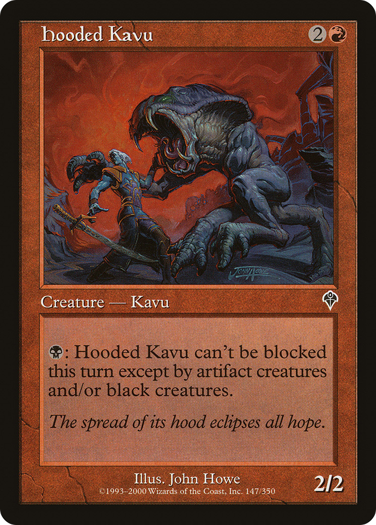 Hooded Kavu (INV-147) - Invasion - Premium MTG Single from Wizards of the Coast - Just $0.25! Shop now at Game Crave Tournament Store