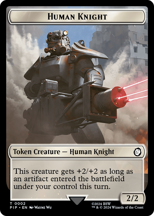 Human Knight (TPIP-002) - Fallout Tokens - Premium MTG Single from Wizards of the Coast - Just $0! Shop now at Game Crave Tournament Store