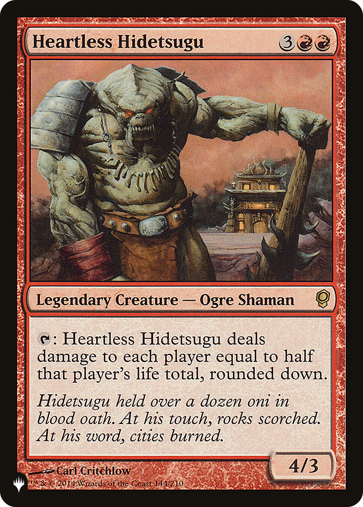 Heartless Hidetsugu (PLIST-683) - The List - Premium MTG Single from Wizards of the Coast - Just $0.45! Shop now at Game Crave Tournament Store