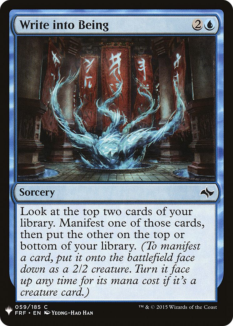 Write into Being (MB1-556) - Mystery Booster - Premium MTG Single from Wizards of the Coast - Just $0.08! Shop now at Game Crave Tournament Store