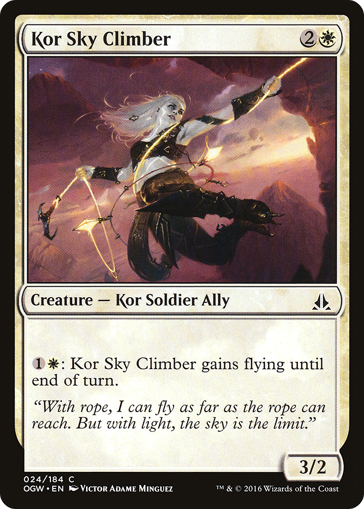 Kor Sky Climber (OGW-024) - Oath of the Gatewatch Foil - Premium MTG Single from Wizards of the Coast - Just $0.08! Shop now at Game Crave Tournament Store