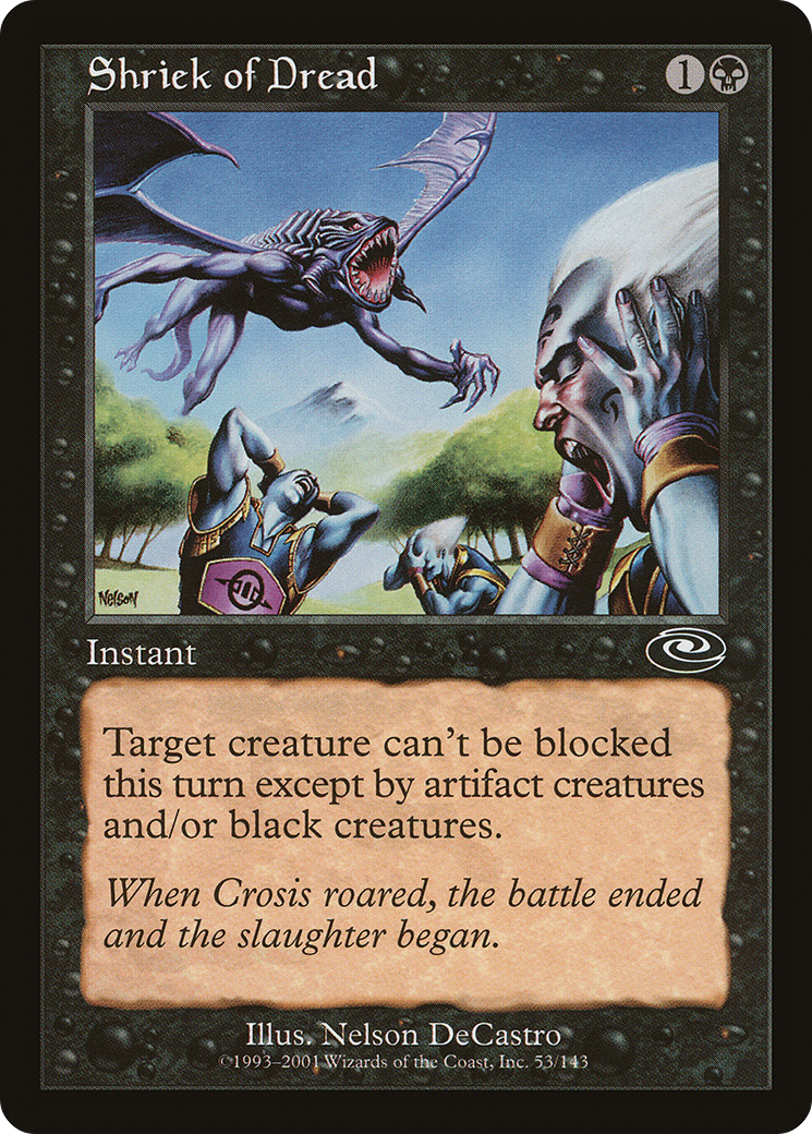 Shriek of Dread (PLS-053) - Planeshift Foil - Premium MTG Single from Wizards of the Coast - Just $0.27! Shop now at Game Crave Tournament Store