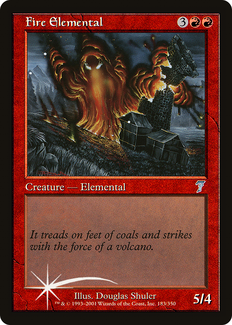 Fire Elemental (7ED-183★) - Seventh Edition Foil - Premium MTG Single from Wizards of the Coast - Just $0.84! Shop now at Game Crave Tournament Store