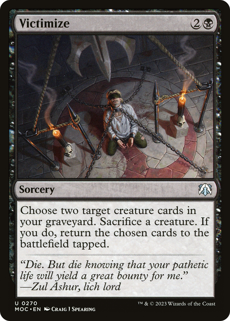 Victimize (MOC-270) - March of the Machine Commander - Premium MTG Single from Wizards of the Coast - Just $0.21! Shop now at Game Crave Tournament Store