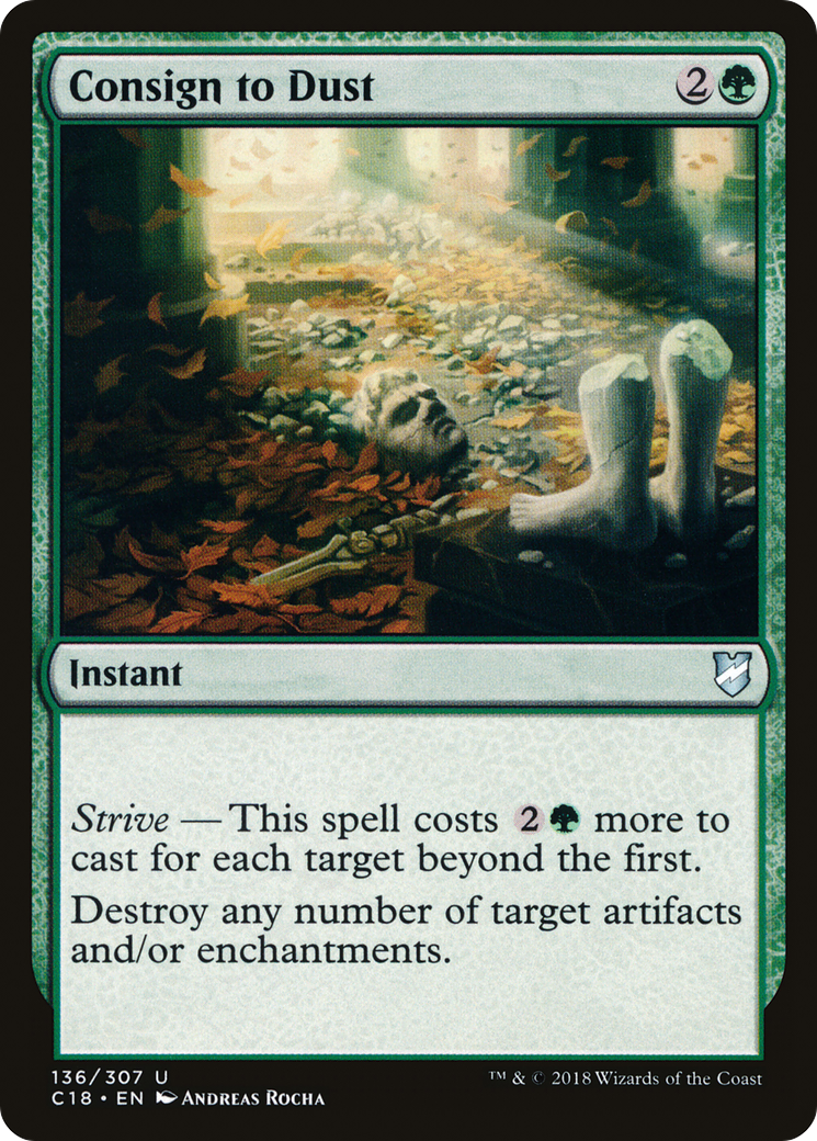 Consign to Dust (C18-136) - Commander 2018 - Premium MTG Single from Wizards of the Coast - Just $0.08! Shop now at Game Crave Tournament Store