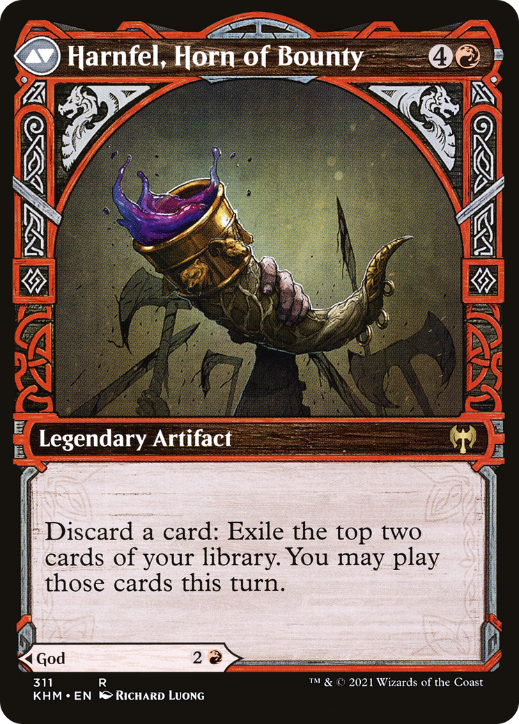 Birgi, God of Storytelling // Harnfel, Horn of Bounty (KHM-311) - Kaldheim: (Showcase) - Premium MTG Single from Wizards of the Coast - Just $14.19! Shop now at Game Crave Tournament Store