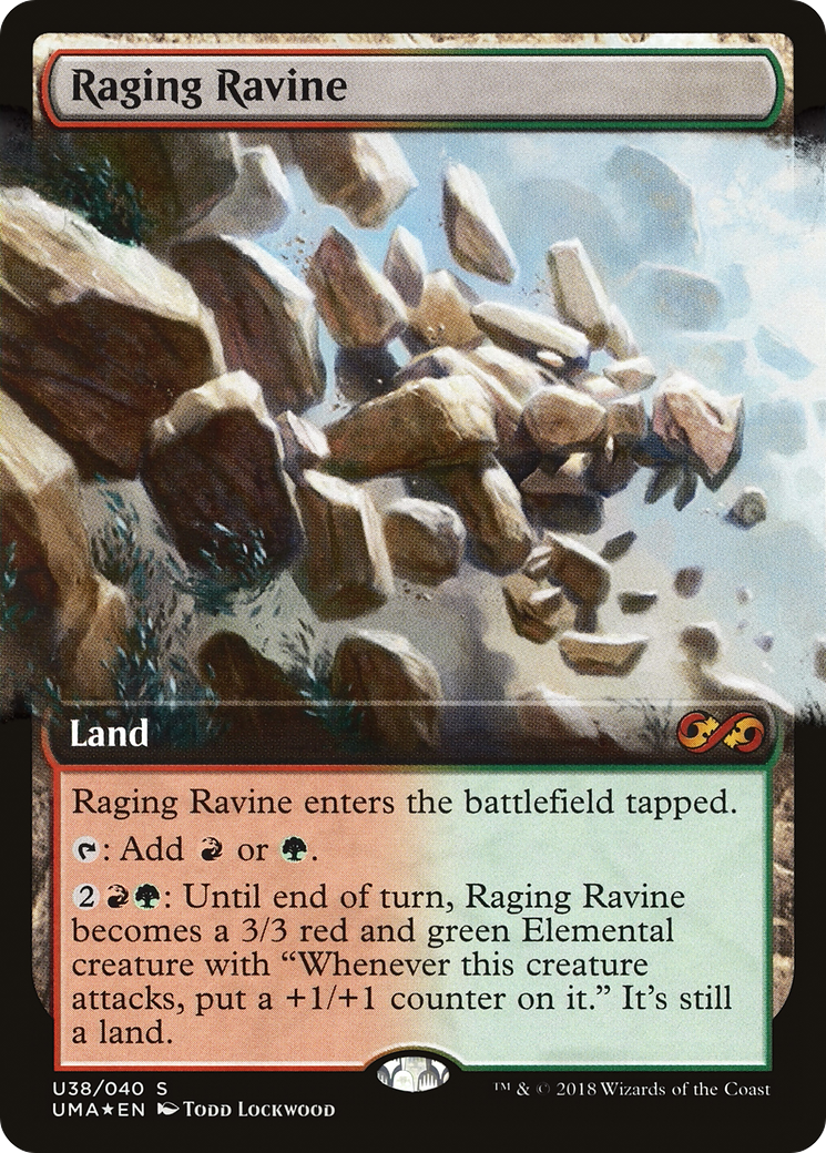 Raging Ravine (PUMA-U38) - Ultimate Box Topper: (Extended Art) Foil - Premium MTG Single from Wizards of the Coast - Just $1.12! Shop now at Game Crave Tournament Store