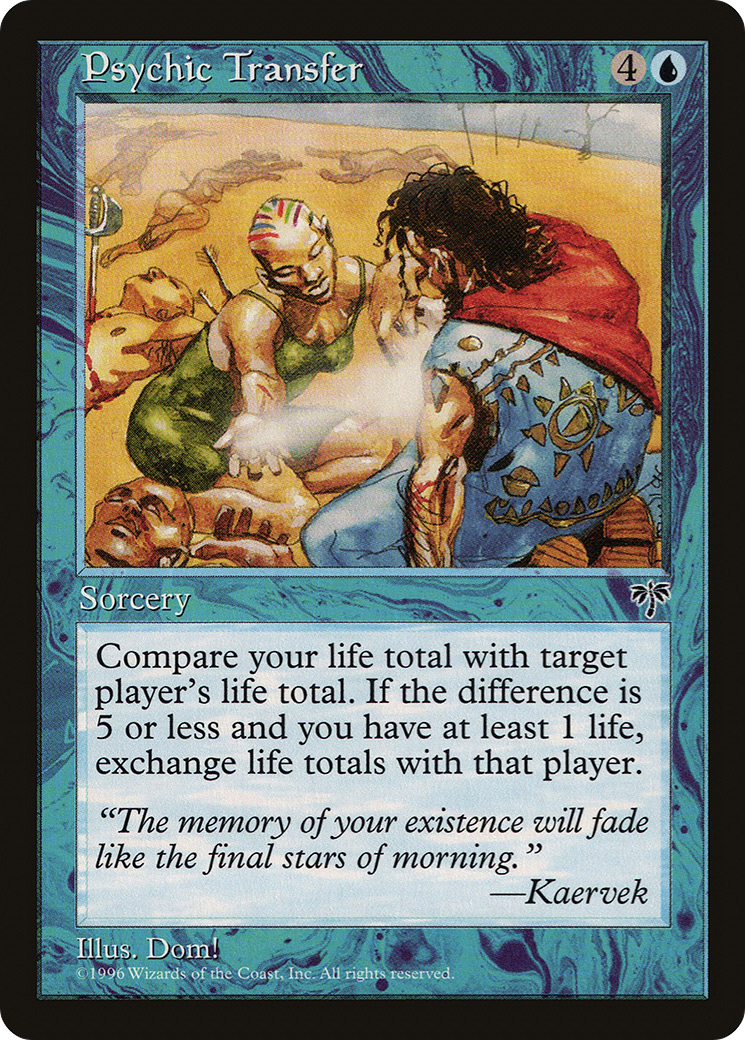 Psychic Transfer (MIR-085) - Mirage - Premium MTG Single from Wizards of the Coast - Just $0.26! Shop now at Game Crave Tournament Store