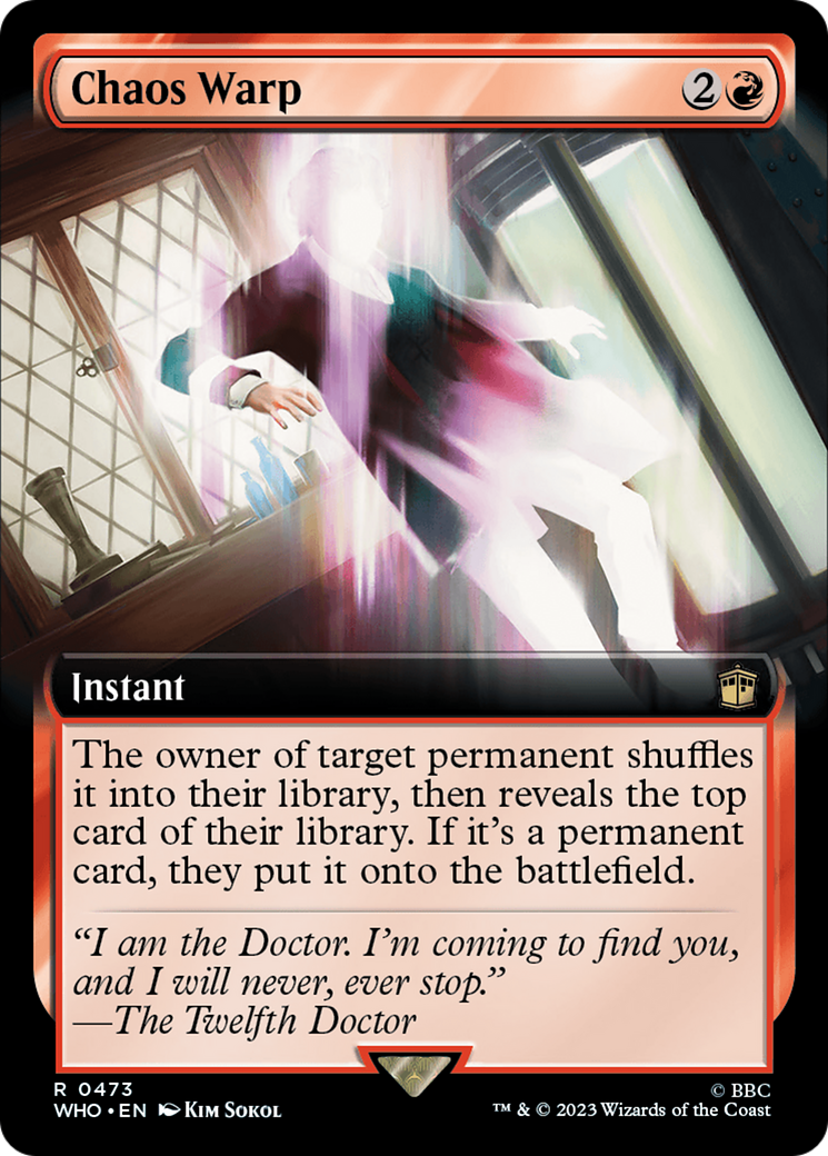 Chaos Warp (WHO-473) - Doctor Who: (Extended Art) Foil - Premium MTG Single from Wizards of the Coast - Just $0.24! Shop now at Game Crave Tournament Store