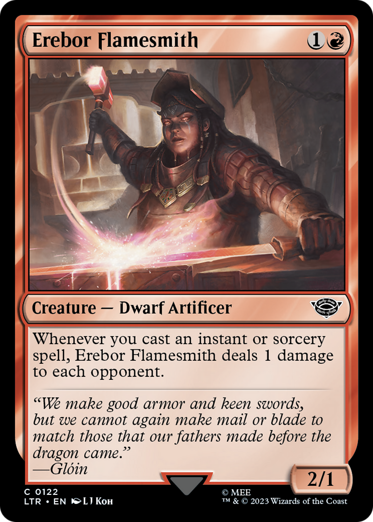 Erebor Flamesmith (LTR-122) - The Lord of the Rings: Tales of Middle-earth - Premium MTG Single from Wizards of the Coast - Just $0.25! Shop now at Game Crave Tournament Store