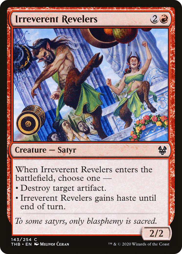 Irreverent Revelers (THB-143) - Theros Beyond Death Foil - Premium MTG Single from Wizards of the Coast - Just $0.38! Shop now at Game Crave Tournament Store