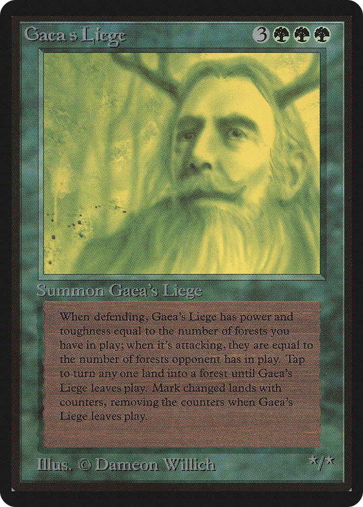 Gaea's Liege (LEB-197) - Limited Edition Beta - Premium MTG Single from Wizards of the Coast - Just $184! Shop now at Game Crave Tournament Store