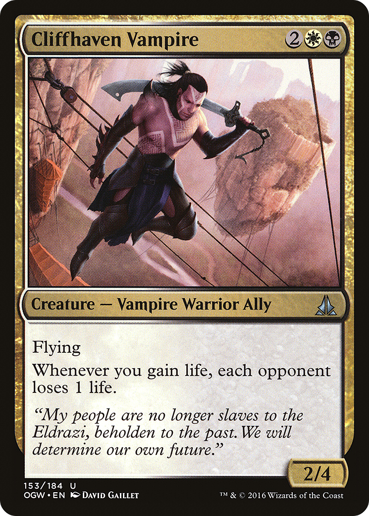 Cliffhaven Vampire (OGW-153) - Oath of the Gatewatch - Premium MTG Single from Wizards of the Coast - Just $0.58! Shop now at Game Crave Tournament Store
