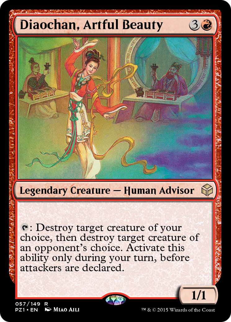 Diaochan, Artful Beauty (PZ1-057) - Legendary Cube Prize Pack Foil - Premium MTG Single from Wizards of the Coast - Just $0! Shop now at Game Crave Tournament Store