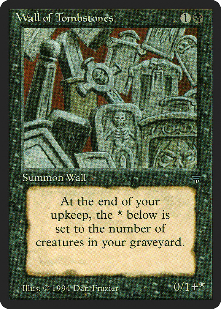 Wall of Tombstones (LEG-129) - Legends - Premium MTG Single from Wizards of the Coast - Just $1.06! Shop now at Game Crave Tournament Store