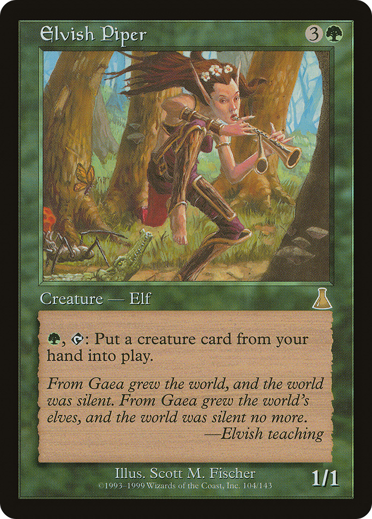 Elvish Piper (UDS-104) - Urza's Destiny Foil - Premium MTG Single from Wizards of the Coast - Just $17.33! Shop now at Game Crave Tournament Store