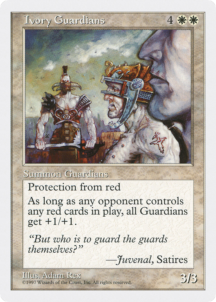Ivory Guardians (5ED-040) - Fifth Edition - Premium MTG Single from Wizards of the Coast - Just $0.08! Shop now at Game Crave Tournament Store