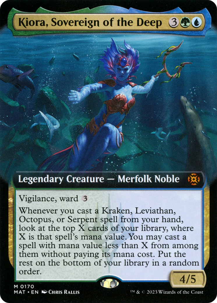 Kiora, Sovereign of the Deep (MAT-170) - March of the Machine: The Aftermath: (Extended Art) - Premium MTG Single from Wizards of the Coast - Just $0.94! Shop now at Game Crave Tournament Store