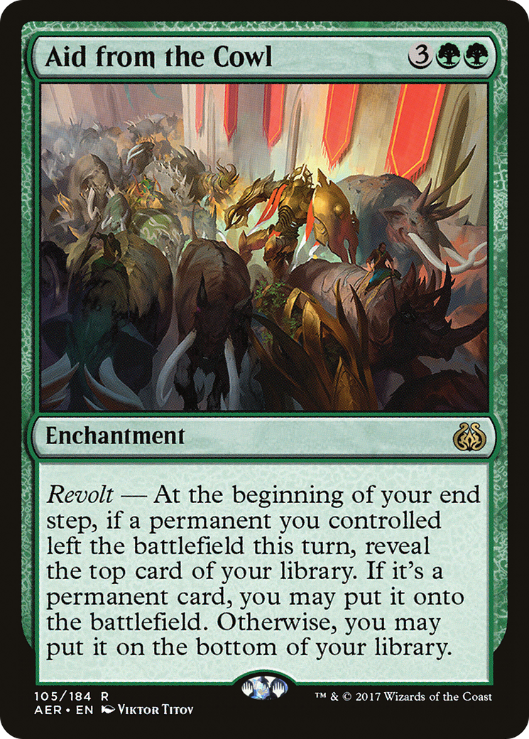 Game Crave Tournament Store - Aid from the Cowl (AER-105) - Aether Revolt Game Crave Tournament Store - Aid from the Cowl (AER-105) - Aether Revolt