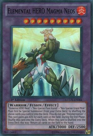 Elemental HERO Magma Neos (LCGX-EN064) - Legendary Collection 2 Unlimited - Premium Yugioh Single from Konami - Just $0.73! Shop now at Game Crave Tournament Store