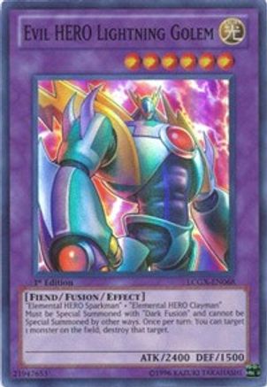 Evil HERO Lightning Golem (LCGX-EN068) - Legendary Collection 2 1st Edition - Premium Yugioh Single from Konami - Just $0.51! Shop now at Game Crave Tournament Store