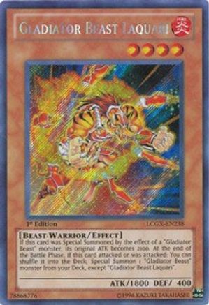 Gladiator Beast Laquari (LCGX-EN238) - Legendary Collection 2 Unlimited - Premium Yugioh Single from Konami - Just $3.02! Shop now at Game Crave Tournament Store