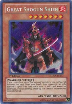 Great Shogun Shien (LCGX-EN233) - Legendary Collection 2 1st Edition - Premium Yugioh Single from Konami - Just $9.72! Shop now at Game Crave Tournament Store