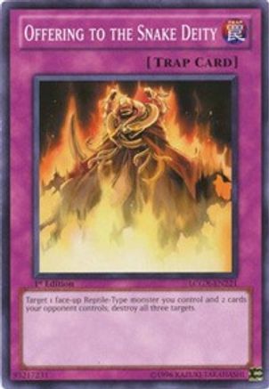 Offering to the Snake Deity (LCGX-EN221) - Legendary Collection 2 Unlimited - Premium Yugioh Single from Konami - Just $0.25! Shop now at Game Crave Tournament Store