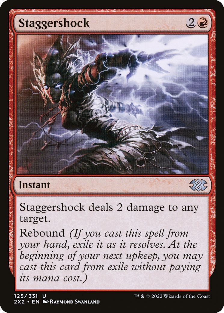 Staggershock (2X2-125) - Double Masters 2022 - Premium MTG Single from Wizards of the Coast - Just $0.25! Shop now at Game Crave Tournament Store