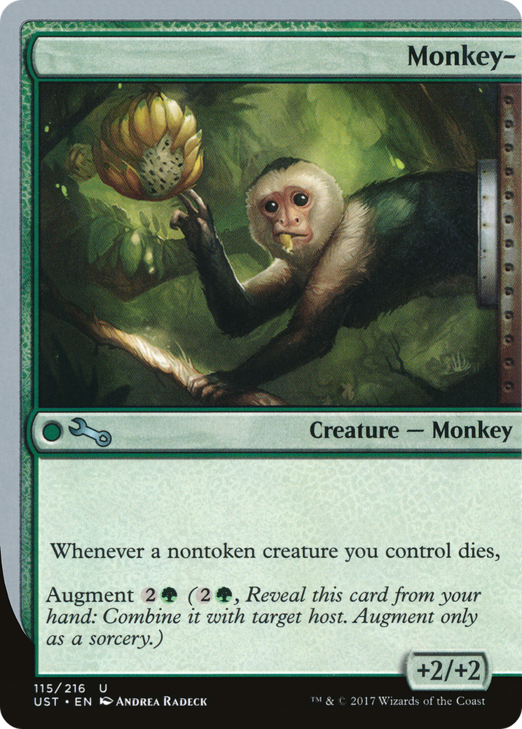Monkey- (UST-115) - Unstable Foil - Premium MTG Single from Wizards of the Coast - Just $0.76! Shop now at Game Crave Tournament Store